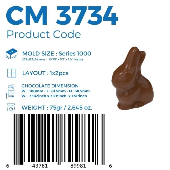 CM 3707 MOLDE PARA CHOCOLATE DOBLE