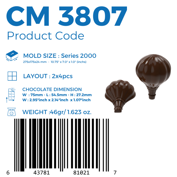 CM 3807 LUFTBALLON PRALINEN SCHOKOLADENFORM