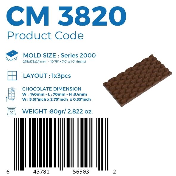 CM 3820 PALM TABLET CHOCOLATE MOULD
