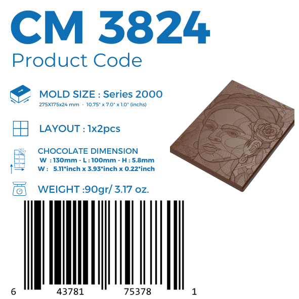 CM 3824 MOLDE PARA TABLETA DE CHOCOLATE