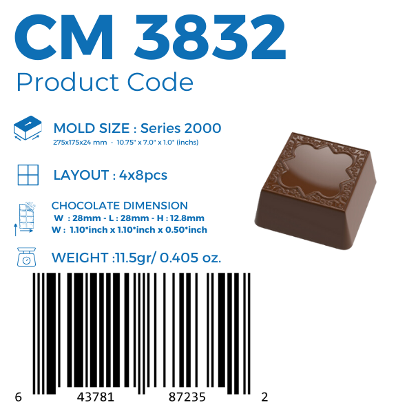 CM 3832 MOULE À PRALINÉ EN CHOCOLAT