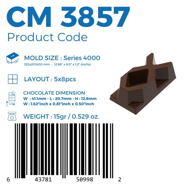 CM 3857 PRALINE 15gr CHOCOLATE MOULD