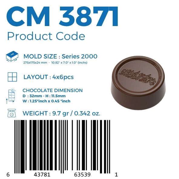 CM 3871 PRALINE CHOCOLATE MOLD