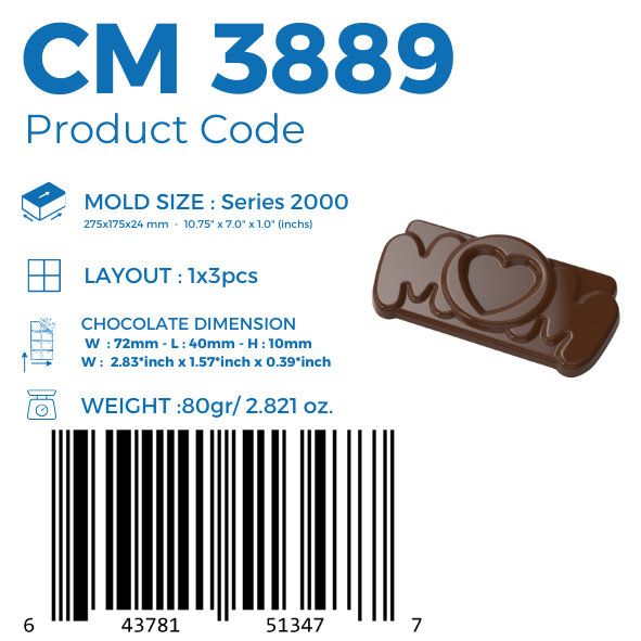 CM 3889 MOM TABLET CHOCOLATE MOULD