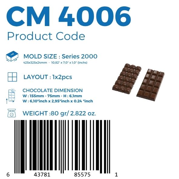 CM 4006 TABLET CHOCOLATE MOULD