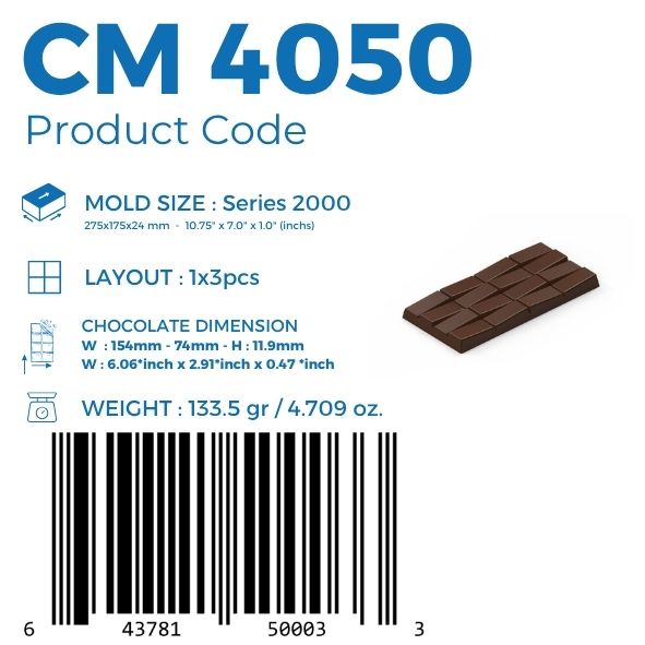 CM 4050 MOLDE PARA CHOCOLATE TABLETA YIN YANG