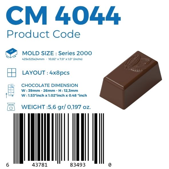CM 4044 PRALINE CHOCOLATE MOULD