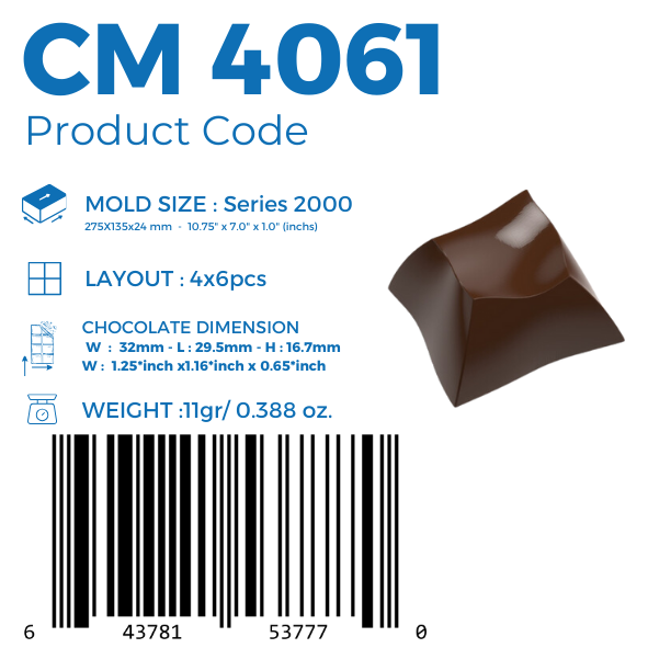 CM-4061 WELLIGES QUADRAT SCHOKOLADENFORM