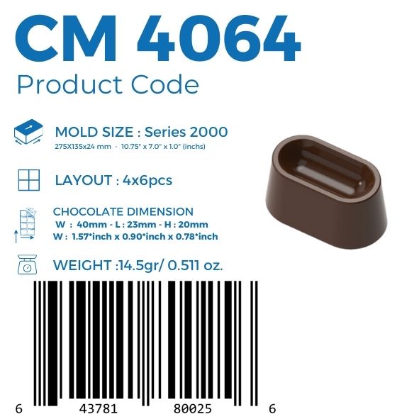 CM 4064 PRALINE 14,5gr CHOCOLATE MOULD