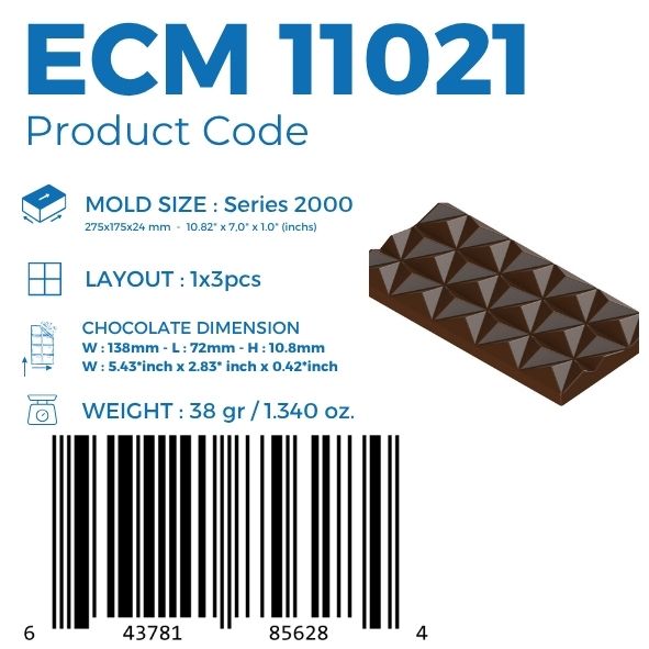ECM 11021 MOLDE PARA TABLETA DE CHOCOLATE