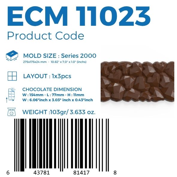 ECM 11023 HEART TABLET CHOCOLATE MOULD