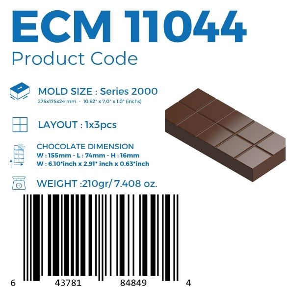 ECM 11044 ORIGINAL 202Kgr TABLET CHOCOLATE MOULD