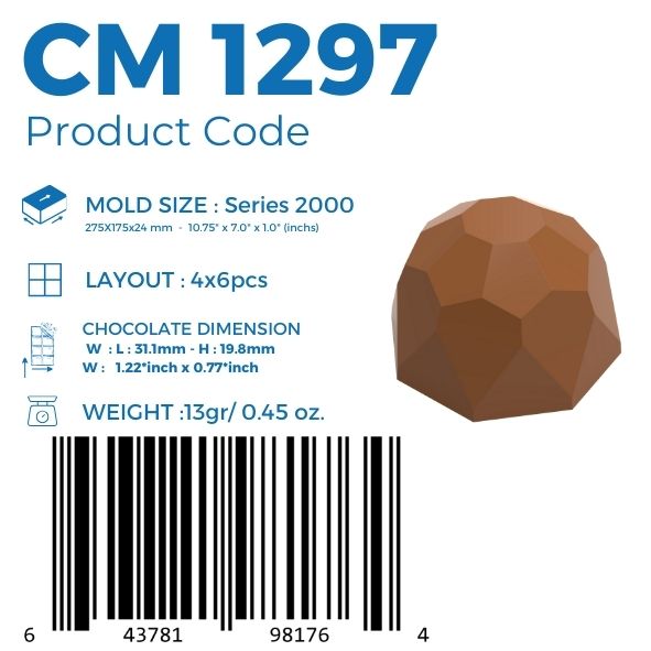 CM 1297 PRALİN ÇİKOLATA KALIBI - GREYAS CHOCOLATE MOULDS