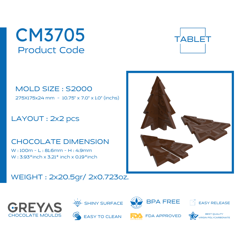 CM 3705 PRALİN ÇİKOLATA KALIBI