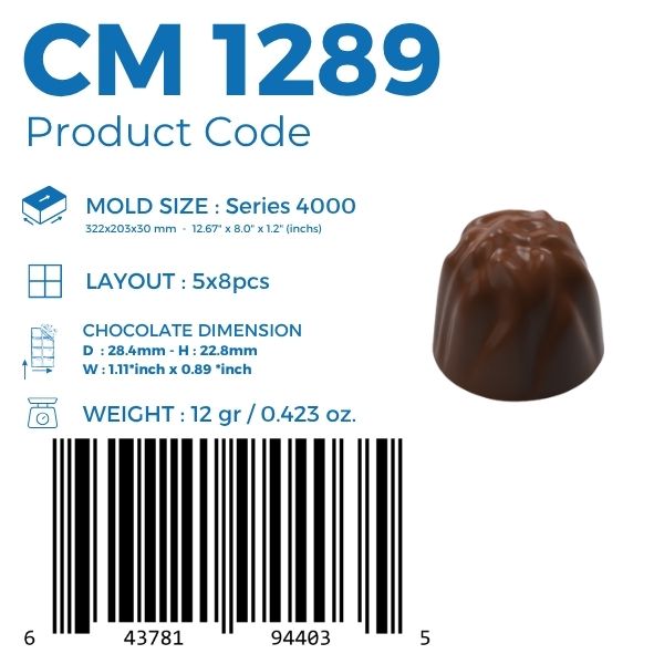 CM 1289 PRALİN ÇİKOLATA KALIBI - GREYAS CHOCOLATE MOULDS