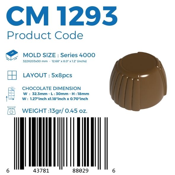 CM 1293 PRALİN ÇİKOLATA KALIBI - GREYAS CHOCOLATE MOULDS