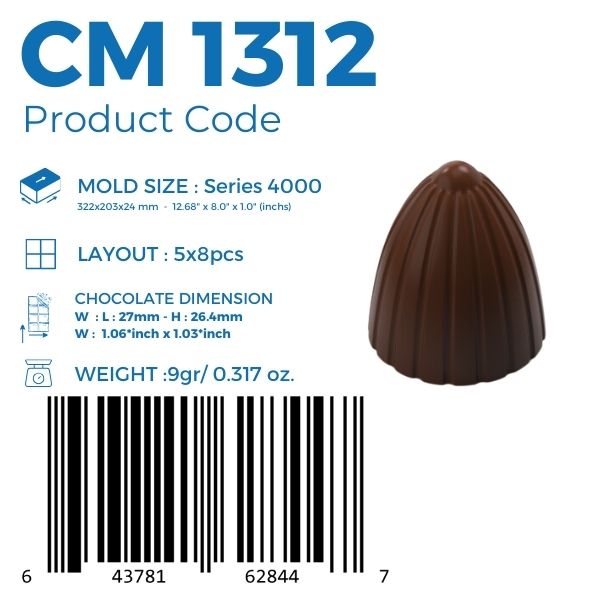 CM 1312 PRALİN ÇİKOLATA KALIBI - GREYAS CHOCOLATE MOULDS