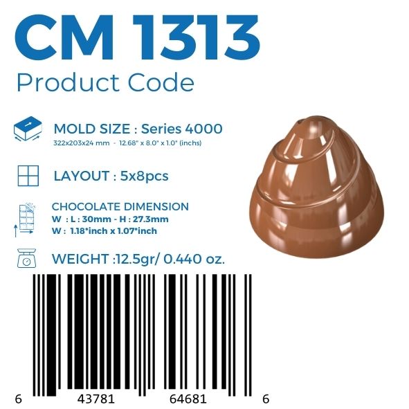 CM 1313 PRALİN ÇİKOLATA KALIBI - GREYAS CHOCOLATE MOULDS