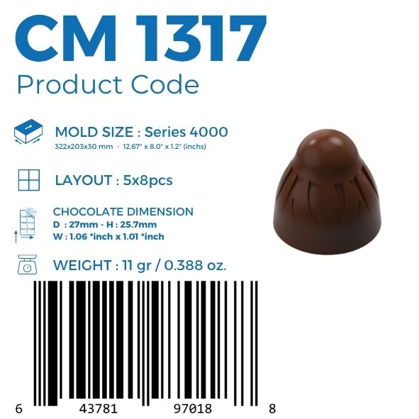 CM 1317 PRALİN ÇİKOLATA KALIBI - GREYAS CHOCOLATE MOULDS