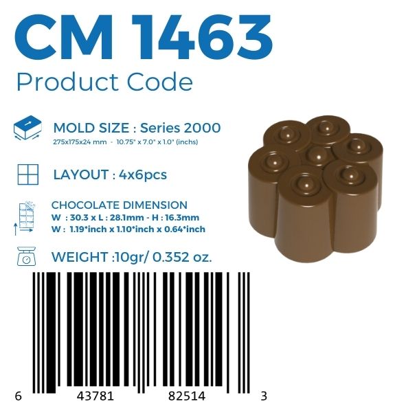 CM 1463 FLOWER 10gr PRALINE CHOCOLATE MOULD