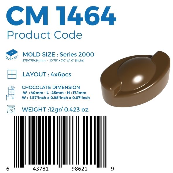 CM 1464 TWISTER PRALINE CHOCOLATE MOULD