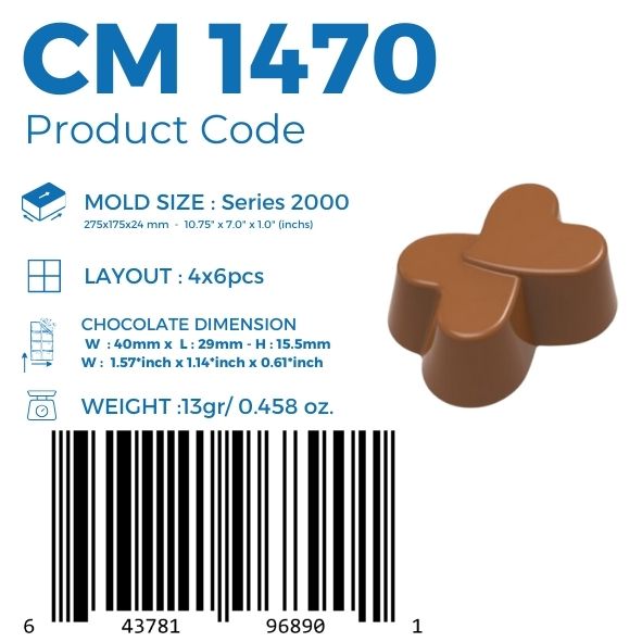 CM 1470 MOULE À PRALINÉ EN CHOCOLAT