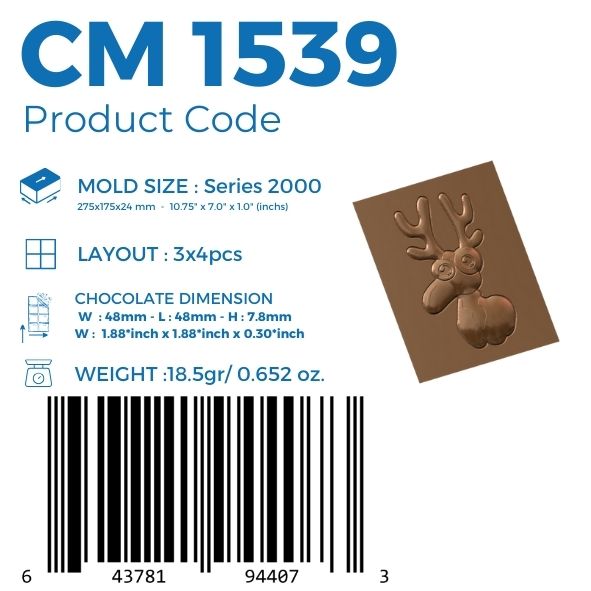 CM 1539 MOLDE DE CHOCOLATE PRALINÊ CARTOON