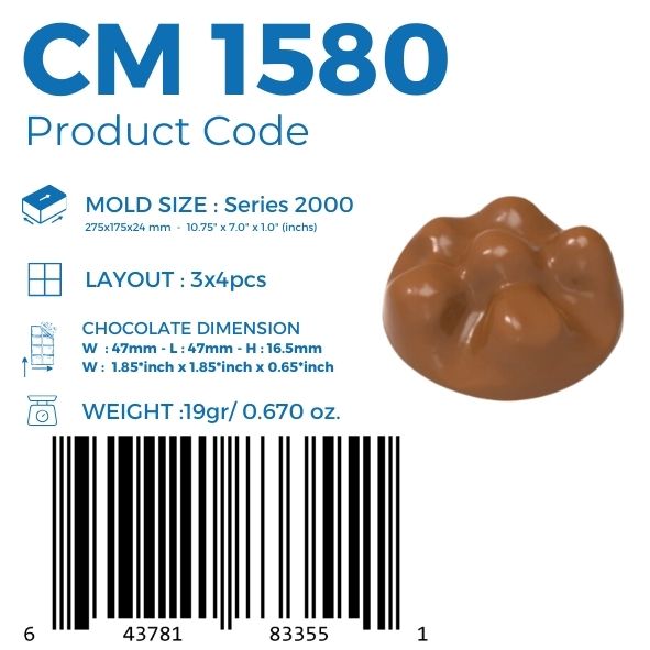 CM 1580 MOLDE DE CHOCOLATE PRALINÊ ROCHE