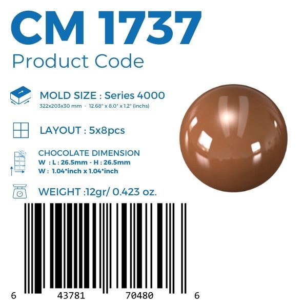 CM 1737 BALL DOUBLE MOULD ONE SHOT