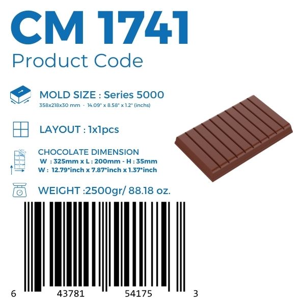 CM 1741 2500 GR KUVERTÜR ÇİKOLATA KALIBI