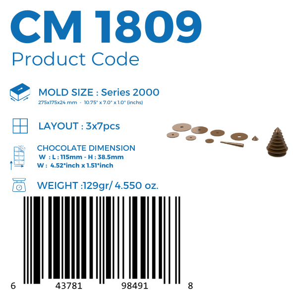 CM 1809 YILBAŞI ÇİKOLATA KALIBI - GREYAS CHOCOLATE MOULDS