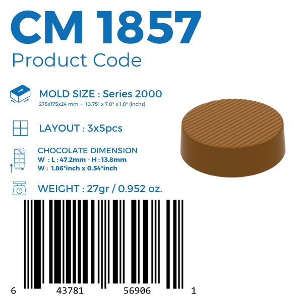 CM 1857 PRALİN ÇİKOLATA KALIBI - GREYAS CHOCOLATE MOULDS