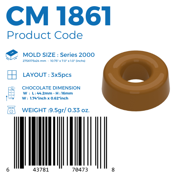 CM 1861 PRALİN ÇİKOLATA KALIBI - GREYAS CHOCOLATE MOULDS