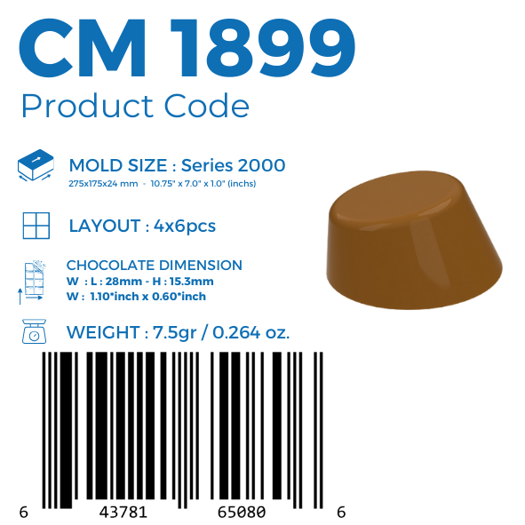 CM 1899 PRALİN ÇİKOLATA KALIBI - GREYAS CHOCOLATE MOULDS