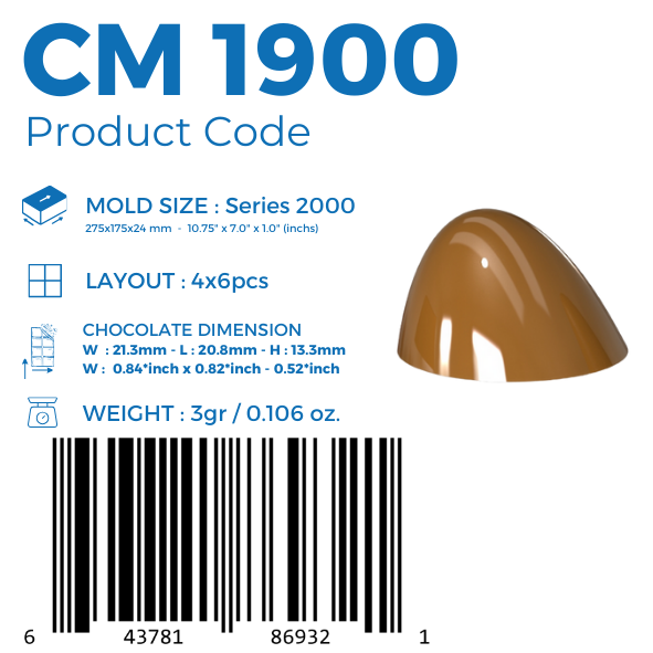 CM 1900 PRALİN ÇİKOLATA KALIBI - GREYAS CHOCOLATE MOULDS