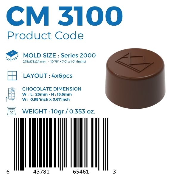 CM 3100 KRONENLINIE PRALINEN SCHOKOLADENFORM