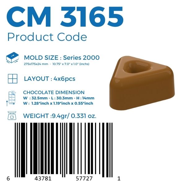 CM 3165 TRIANGLE HOLE PRALINE SCHOKOLADENFORM