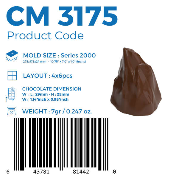 CM 3175 PRALİN ÇİKOLATA KALIBI - GREYAS CHOCOLATE MOULDS