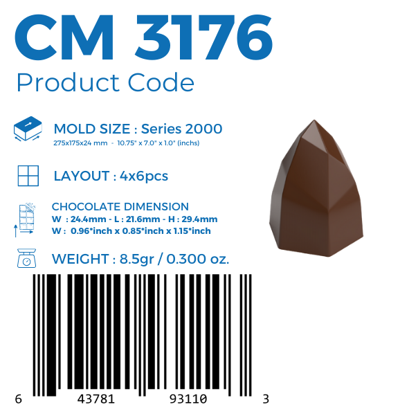 CM 3176 PRALİN ÇİKOLATA KALIBI - GREYAS CHOCOLATE MOULDS