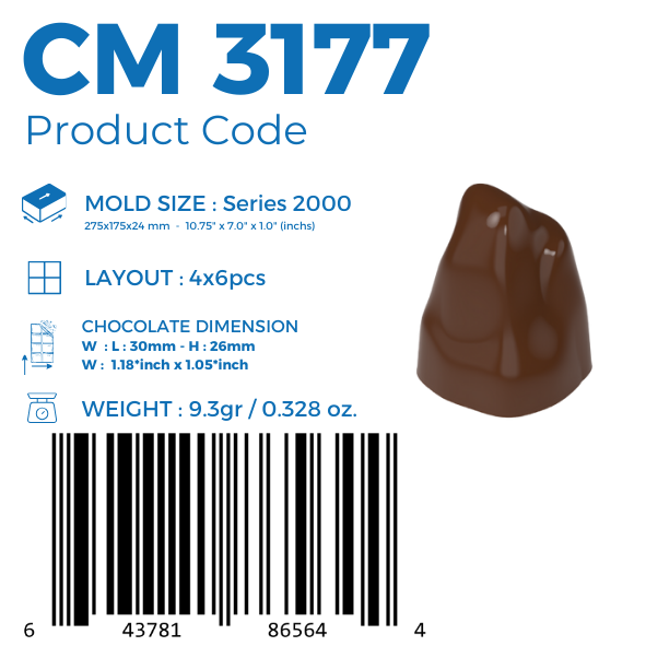 CM 3177 PRALİN ÇİKOLATA KALIBI - GREYAS CHOCOLATE MOULDS