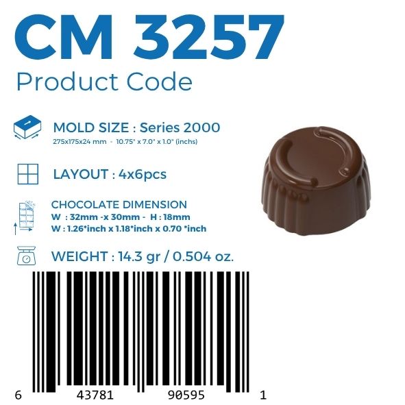 CM 3257 PRALİN TIRTIKLI ÇİKOLATA KALIBI