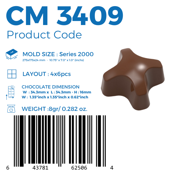 M 3409 JAVIER GUILLEN X-FORM 8g SCHOKOLADENFORM