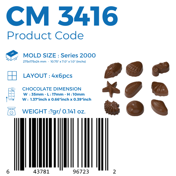 CM 3416 MOULE À PRALINÉ EN CHOCOLAT