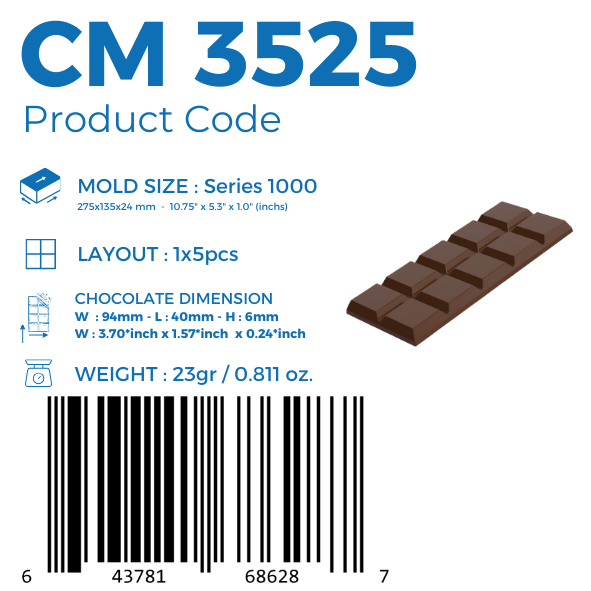 CM 3525 MOULE À TABLETTE DE CHOCOLAT