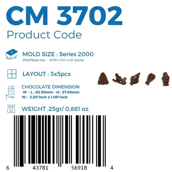 CM 3702 İKİLİ ÇİKOLATA KALIBI