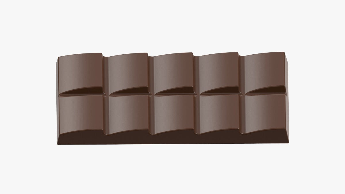 polycarbonate tablet chocolate mold, curved chocolate bar mold, wavy chocolate mold, wave design chocolate mould, 10 segment chocolate mold, segmented chocolate bar mold, modern chocolate tablet mold, geometric chocolate bar mold, professional polycarbonate chocolate mold, chocolate tablet mould, break apart chocolate bar mold, chocolate casting mold, artisan chocolate mold, confectionery chocolate mold, solid chocolate bar mold, reusable chocolate mold, rigid chocolate mould, modern chocolate bar mold