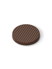 polycarbonate round chocolate mold, waffle texture chocolate mold, grid pattern chocolate mould, round praline chocolate mold, textured chocolate mold, checker pattern chocolate mold, embossed chocolate mold, circular chocolate mould, geometric chocolate mold, decorative bonbon mold, professional polycarbonate chocolate mold, artisan chocolate mold, confectionery chocolate mold, chocolate casting mold, reusable chocolate mold, rigid chocolate mould