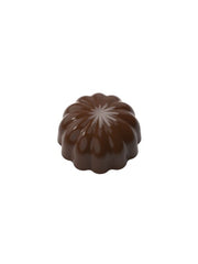 polycarbonate flower chocolate mold, floral chocolate mould, flower shaped praline mold, blossom chocolate mold, petal chocolate mold, fluted chocolate mold, round floral chocolate mould, decorative bonbon mold, 3D flower chocolate mold, elegant chocolate mold, professional polycarbonate chocolate mold, praline chocolate mould, chocolate casting mold, confectionery chocolate mold, artisan chocolate mold, reusable chocolate mold, rigid chocolate mould
