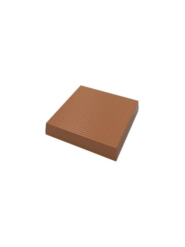 polycarbonate square chocolate mold, striped chocolate mold, ribbed chocolate mould, textured praline chocolate mold, linear pattern chocolate mold, square praline mold, geometric chocolate mold, modern chocolate mould, embossed chocolate mold, decorative bonbon mold, professional polycarbonate chocolate mold, filled chocolate mold, artisan chocolate mold, confectionery chocolate mold, chocolate casting mold, reusable chocolate mold, rigid chocolate mould, minimalist chocolate mold