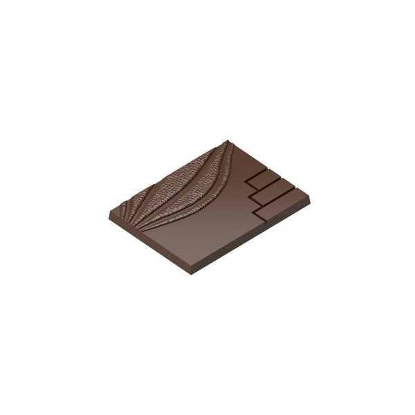 polycarbonate cocoa pod chocolate mold, cacao pod chocolate mould, cocoa fruit chocolate mold, cocoa themed chocolate bar mold, textured chocolate tablet mold, embossed cacao chocolate mold, segmented chocolate bar mold, decorative chocolate mould, cocoa bean themed chocolate mold, professional polycarbonate chocolate mold, artisan chocolate bar mold, confectionery chocolate mold, chocolate casting mold, premium chocolate tablet mold, geometric chocolate mold, reusable chocolate mold, rigid chocolate mould,